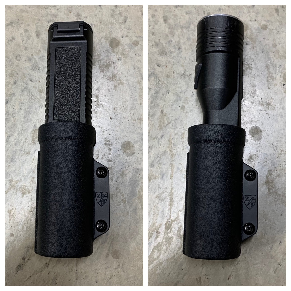 Flashlight Case Bezel Up Zero9 Holsters